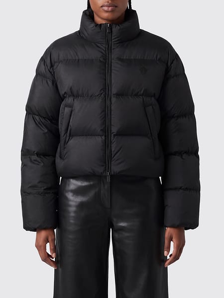 Chaqueta acolchada corta Gucci de poliéster con cuello alto y cremallera
