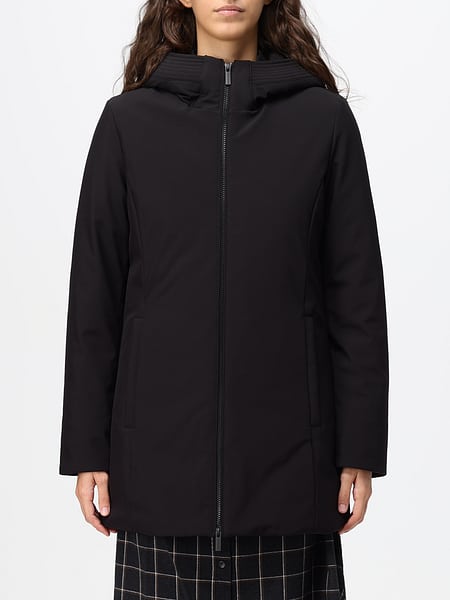 WOOLRICH 及膝连帽软壳填充派克大衣