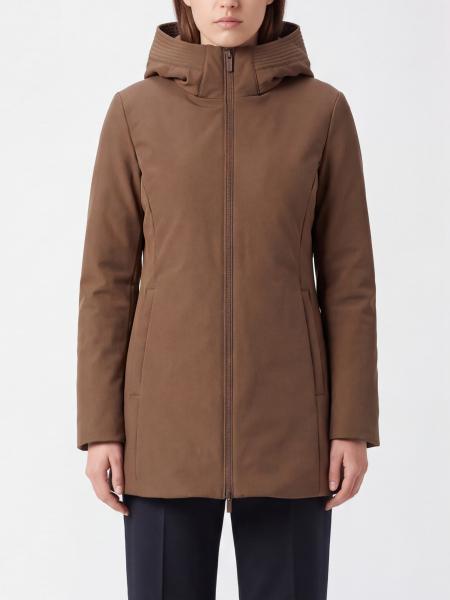 Knee-Length Padded Softshell Parka Woolrich with Hood