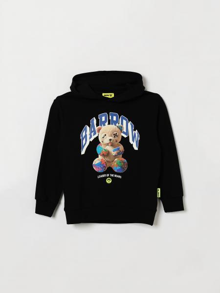 Boy's Hooded Cotton Jumper Barrow Kids with Teddy Bear Print