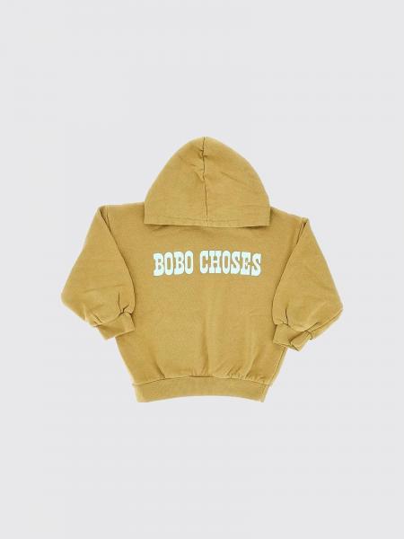 Boy's Hooded Organic Cotton Bobo Choses Sweatshirt with Logo