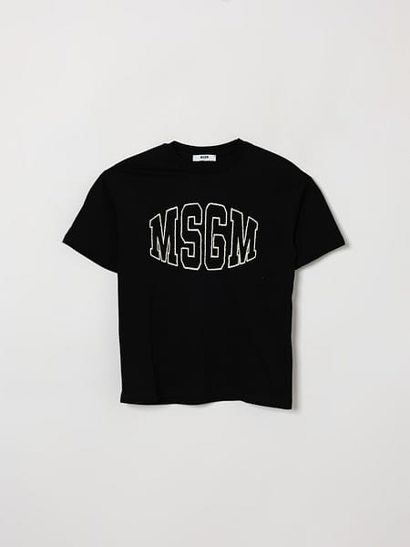 Boy's Cotton T-Shirt MSGM Kids with Contrast Logo