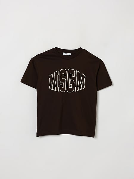 Boy's Cotton T-Shirt MSGM Kids with Contrast Logo