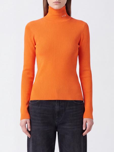 Schmal geschnittener Rollkragenpullover Loewe aus Viskose mit Kontrastlogo