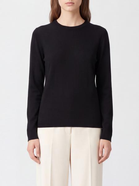 Max Mara Pure Virgin Wool Relaxed Fit Crewneck Jumper with Dropped Shoulders