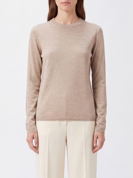 MAX MARA 纯初剪羊毛宽松版圆领毛衣，配有落肩