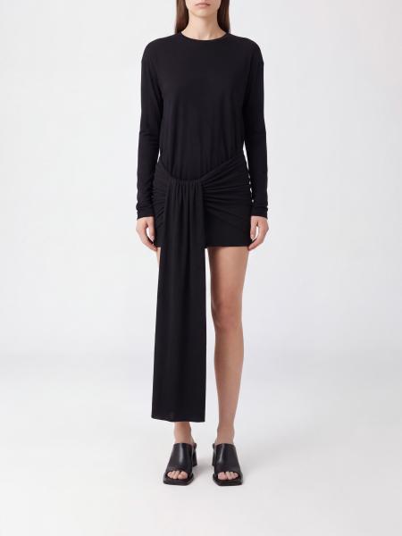 Gimaguas Asymmetrical Cotton Mini Dress with a Waist Knot