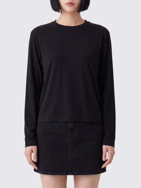 Thom Krom Long-Sleeved Crew Neck T-Shirt in Cotton Blend