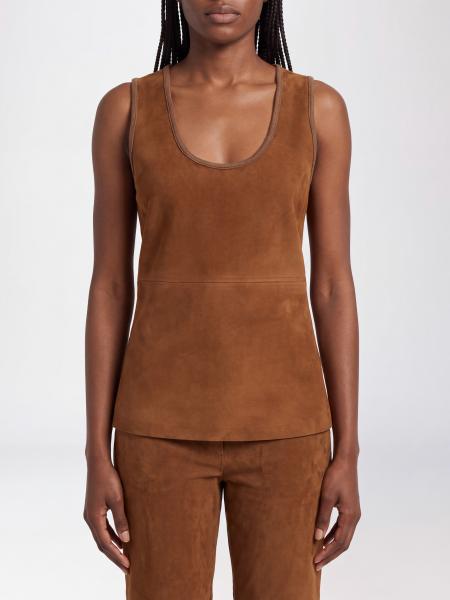 Top Max Mara en laine vierge et cachemire à épaules dénudées