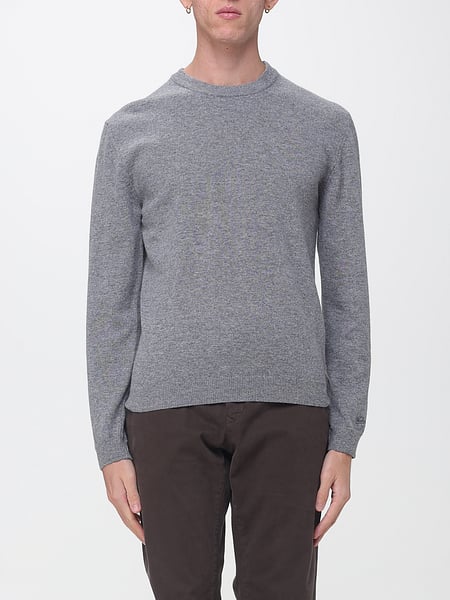 Woolrich Crewneck Long-Sleeved Pure Wool Jumper with Ribbed Trims