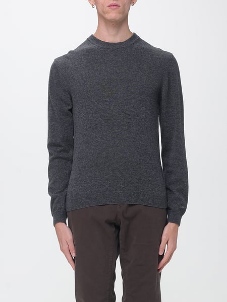 Woolrich Crewneck Long-Sleeved Pure Wool Jumper with Ribbed Trims