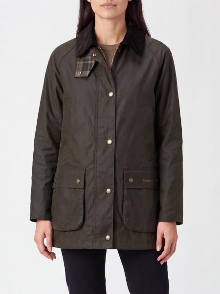 Barbour Waxed Cotton Short Jacket with Corduroy Collar