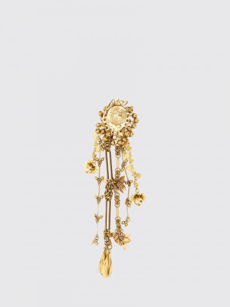 Вечерние серьги-подвески Dries Van Noten из хромированной латуни
