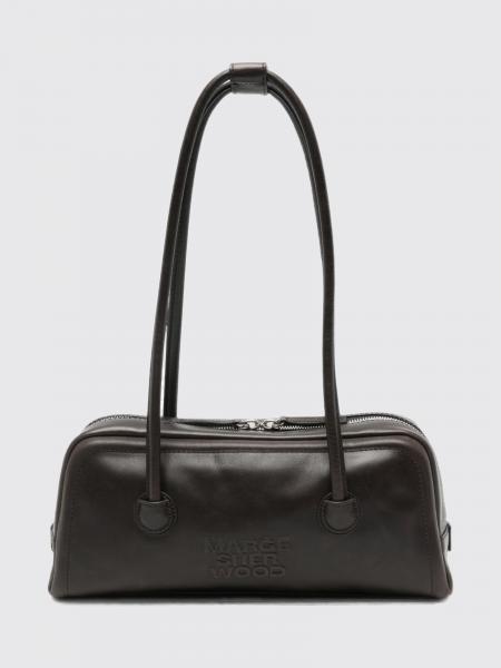 Boston Shoulder Bag Marge Sherwood in Shearling and Nubuck with Double Handle