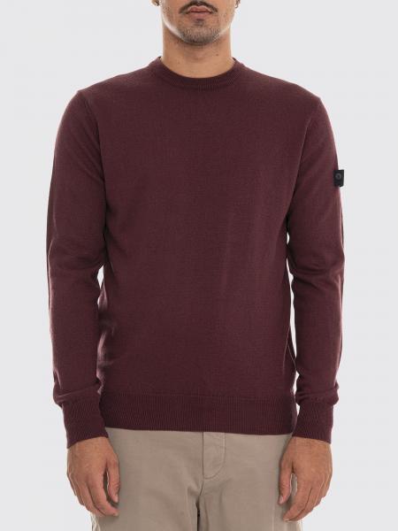 Crewneck Jumper Peuterey in a cotton and wool blend with an applied logo