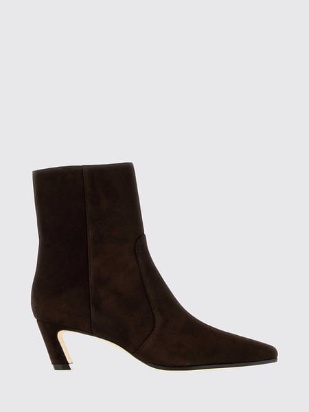 STUART WEITZMAN 绒面革喇叭形中跟踝靴