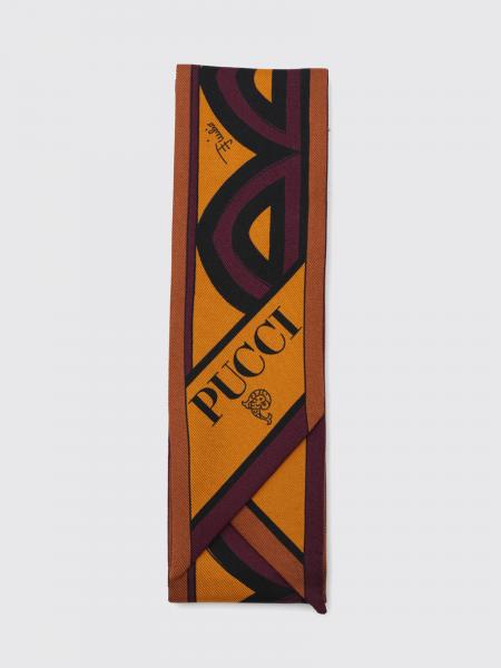 PUCCI バイアデーラ ジオメトリックプリント＆ロゴ シルクバンドゥ