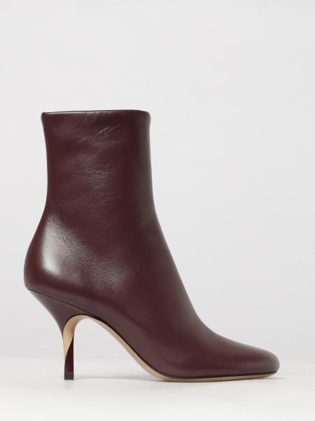 Collant Lambskin Leather Jacquemus Ankle Boots with Stiletto Heel and Round Toe