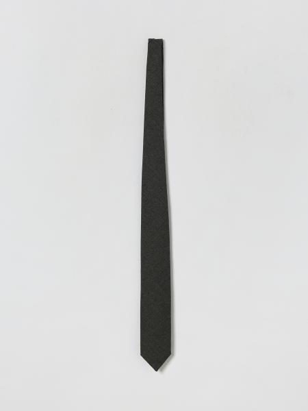 Lardini Classic Virgin Wool Tie with Logo Loop