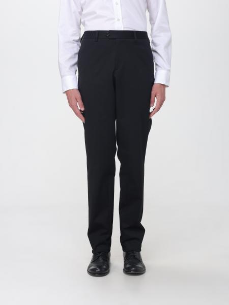 Pantalon Lardini slim fit en gabardine avec fermeture décentrée