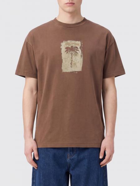 Graphic-Print Cotton T-Shirt Palm Angels with Dropped Shoulders