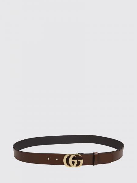 Cinturón Gucci de piel de ternera lisa con hebilla de monograma GG