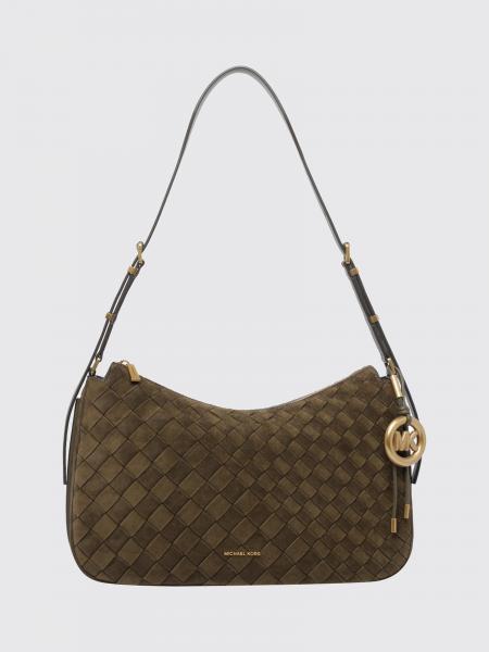 Michael Kors Nolita Woven Suede Shoulder Bag with Charm