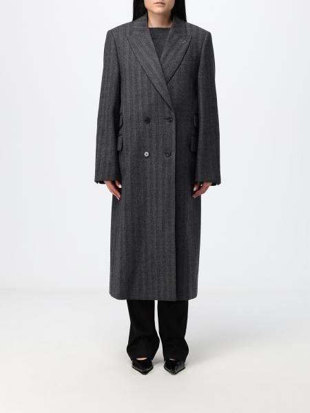 Givenchy Relaxed Fit Pinstriped Wool Double-Breasted Long Coat