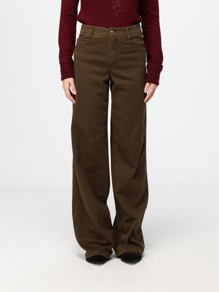 Ermanno Scervino Mid-Rise Wide-Leg Baggy Jeans in Cotton Denim
