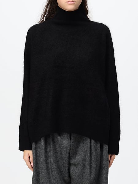 Wool Turtleneck Jumper 'S Max Mara with Dropped Shoulders and Ribbed Trims