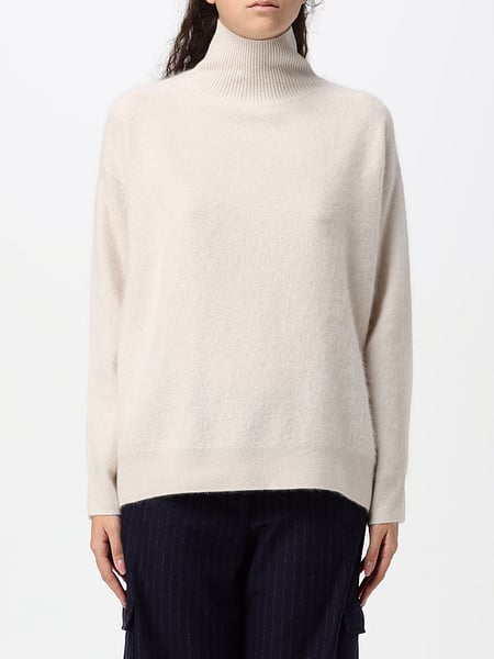 Wool Turtleneck Jumper 'S Max Mara with Dropped Shoulders and Ribbed Trims