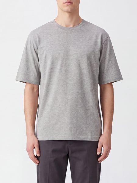 Short-Sleeved Cotton T-Shirt Studio Nicholson with Crew Neck and Dropped Shoulders