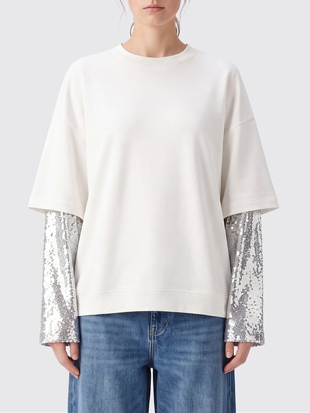 Darkpark Long-Sleeved Cotton T-Shirt with Sequin Embroidery