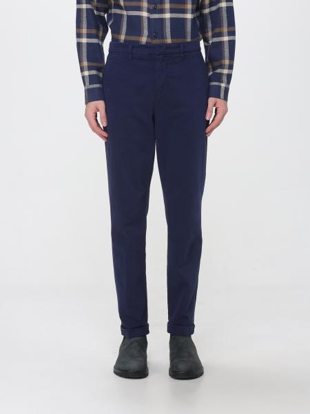 Fay Slim Fit Cotton Chino Trousers with Concealed Fastening