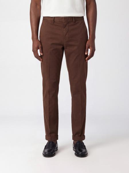 Fay Slim Fit Cotton Chino Trousers with Concealed Fastening