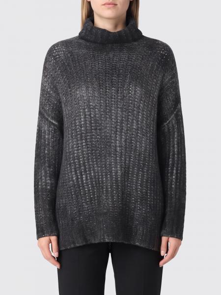 Avant Toi Black Pure Cashmere Roll Neck Jumper with Dropped Shoulders