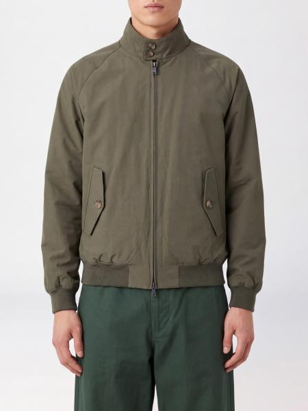 High Collar Bomber Jacket Baracuta with Zip Closure and Flap Pockets