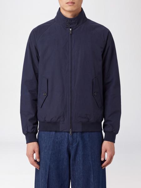 High Collar Bomber Jacket Baracuta with Zip Closure and Flap Pockets