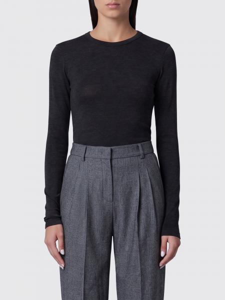 Slim Fit Crew-Neck Jumper Rohe in Pure Wool with Long Sleeves