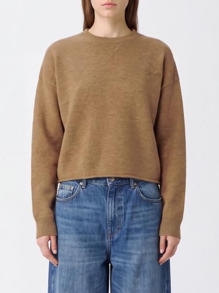 Wool and Cashmere Crewneck Jumper Autry with Ribbed Trims and an Embroidered Logo
