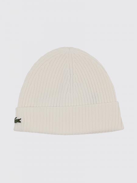 Lacoste Pure Wool Beanie with Cuffed Hem and Embroidered Crocodile Logo