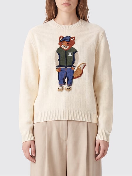 Maison Kitsuné Chillax Fox Logo Patch Wool Crewneck Jumper