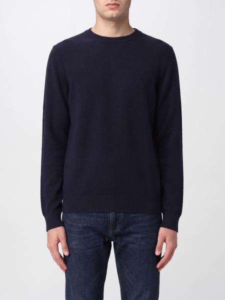 Zegna Pullover mit Rundhalsausschnitt aus reinem Kaschmir mit langen Ärmeln und Rippbündchen