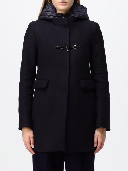 Fay Knee-Length Wool and Cashmere Coat with Nylon Hood and Toggles