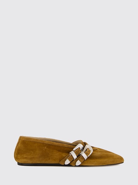 Le Monde Beryl Suede Mary Jane Flats with Double Strap
