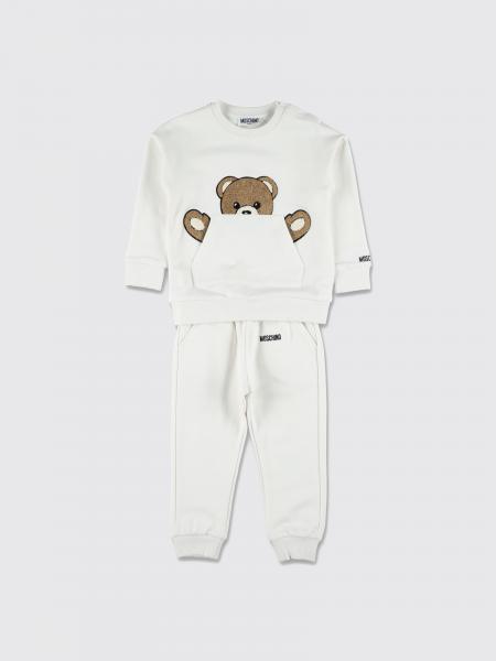 Boy's Two-Piece Teddy Bear Print Jersey Set Moschino