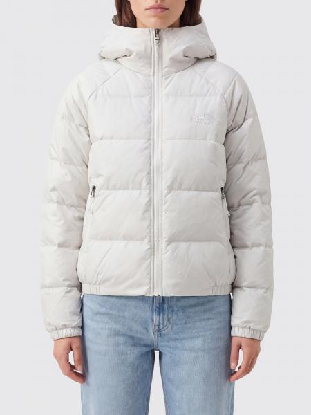 Doudoune courte The North Face en nylon matelassé avec capuche et logo contrastant