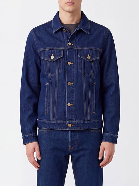 Alanui Graphic Print Cotton Denim Jacket with Patch Pockets
