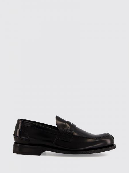 Calf Leather Penny Loafer Church's with Raised Apron Stitching