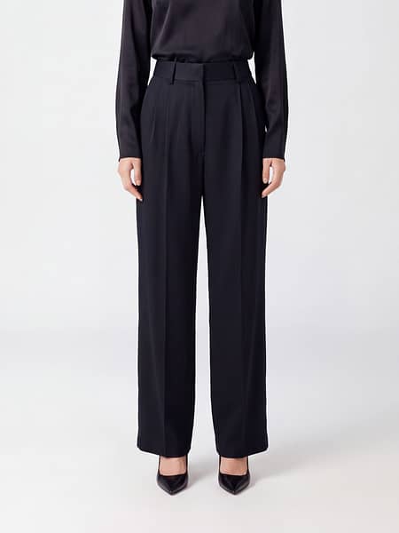 Wide-Leg Sartorial Crêpe Trousers Blazé Milano